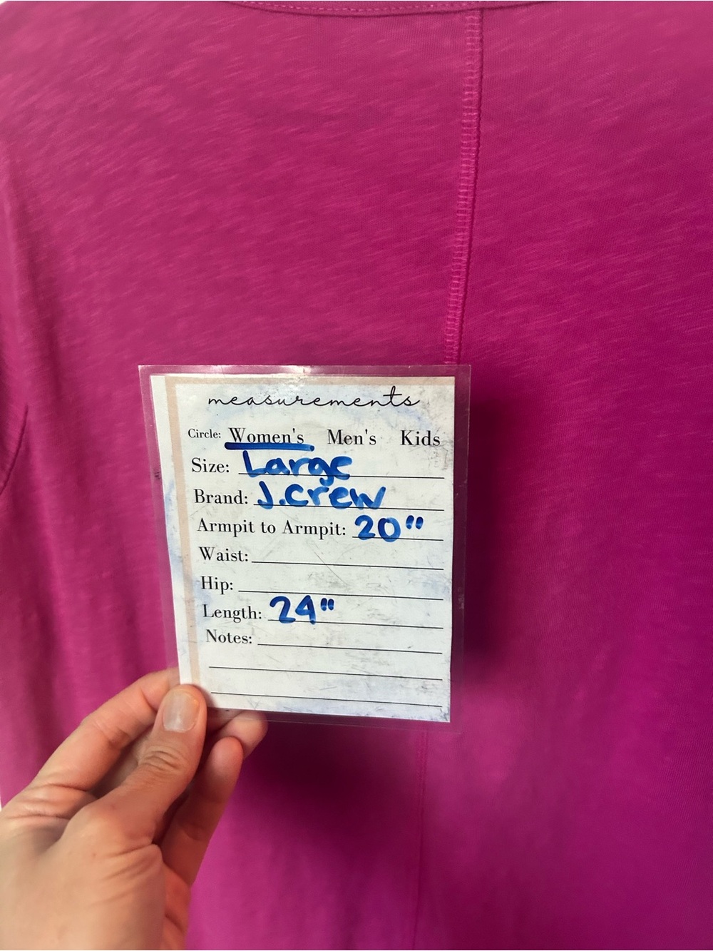 J. Crew Pink/Magenta Short Sleeve Casual Girlfriend Tee Shirt Size Large - Picture 2 of 8